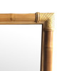 Restored Extra Large Single-Strand Rattan Mirror With Fancy Wrappings Restored Extra Large Single-Strand Rattan Mirror With Fancy Wrappings