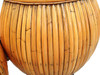 Restored Vintage Large 1940s Rattan and Mahogany Pumpkin Bar Restored Vintage Large 1940s Rattan and Mahogany Pumpkin Bar