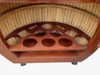 Restored Vintage Large 1940s Rattan and Mahogany Pumpkin Bar Restored Vintage Large 1940s Rattan and Mahogany Pumpkin Bar