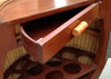 Restored Vintage Large 1940s Rattan and Mahogany Pumpkin Bar Restored Vintage Large 1940s Rattan and Mahogany Pumpkin Bar
