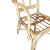 Restored Vintage Mid-Century Swoop Arm Rattan Armchair With Triple-Pole Back