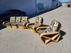 Restored Art Deco Six-Strand Rattan Sofa and Lounge Chair Pair Set