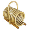Restored Vintage Rattan Magazine Holder With Carrying Handle