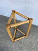 1950s Mid-Century Modern Rattan Single-Strand Triforce Plant Stand