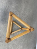 1950s Mid-Century Modern Rattan Single-Strand Triforce Plant Stand