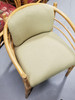 1950s Restored Rattan Barrel Back Dining Chair Armchair with Skeleton Arms- a Pair