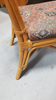 1950s Restored Rattan Dining Room Table and Chairs Set of 7