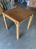 Restored 1950s "Arch" Base Rattan Games Table With Mahogany Top Restored 1950s "Arch" Base Rattan Games Table With Mahogany Top
