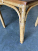 Restored 1950s "Arch" Base Rattan Games Table With Mahogany Top Restored 1950s "Arch" Base Rattan Games Table With Mahogany Top