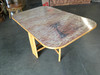 Restored Gateleg Dining Table With Screen Printed Plywood Top