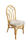 Restored Mid 20th Century Three-Strand Rattan Floral Back Dining Chairs, Set of 9