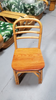 Restored Rattan Dining Room Chair W/ Mahogany Seat, Set of Six Restored Rattan Dining Room Chair W/ Mahogany Seat, Set of Six