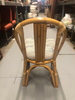 Restored Mid-Century Swoop Horseshoe Back Rattan Accent Chair