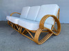 "S Arm" 3-Strand Rattan Sofa and Lounge Chair Set - 2 Pieces