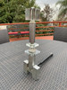 1930s Hollywood Regency Crystal & Chrome "H" Fireplace Andirons- a Pair