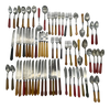 1940s Fiesta Go-Along Bakelite Handle Stainless Steel Mix & Match Flatware Set- 68 Pieces