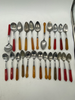 1940s Fiesta Go-Along Bakelite Handle Stainless Steel Mix & Match Flatware Set- 68 Pieces