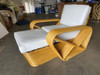 1940s Restored Six-Strand Square Pretzel Rattan Chaise Lounge Chair
