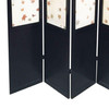 1950s Black Lacquer Folding Screen with Fiberglass Maple Leaf Inserts