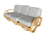 1950s Restored 3/4 3 Strand Round Pretzel Rattan Sectional Sofa 1950s Restored 3/4 3 Strand Round Pretzel Rattan Sectional Sofa