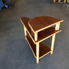1950s Restored 3-Tier Wedge Side Table with Mahogany Tops 1950s Restored 3-Tier Wedge Side Table with Mahogany Tops