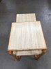 1950s Restored Arch Leg Two-Tier Rattan Side Lamp Table 1950s Restored Arch Leg Two-Tier Rattan Side Lamp Table