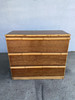 1950s Restored Modernist Mahogany Chest of Drawers W/ Rattan Pulls