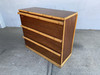 1950s Restored Modernist Mahogany Chest of Drawers W/ Rattan Pulls