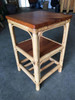 1950s Restored Rattan Square Side Table 1950s Restored Rattan Square Side Table