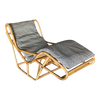 1950s Restored Single-Strand Two-Position Rattan Chaise Lounge
