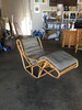 1950s Restored Single-Strand Two-Position Rattan Chaise Lounge