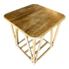 1950s Restored Three-Strand "Quad Arch" Rattan Side Table