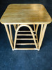 1950s Restored Three-Strand "Quad Arch" Rattan Side Table