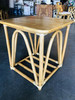 1950s Restored Three-Strand "Quad Arch" Rattan Side Table