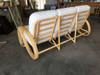 1950s Restored Three-Strand 3/4 Pretzel Arm Rattan 3-Seater Sofa
