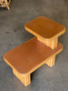 1950s Restored Vertically Stacked Rattan Side Lamp Table With Formica Tops 1950s Restored Vertically Stacked Rattan Side Lamp Table With Formica Tops