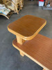 1950s Restored Vertically Stacked Rattan Side Lamp Table With Formica Tops 1950s Restored Vertically Stacked Rattan Side Lamp Table With Formica Tops