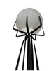 1960s Brutalist Wrought Iron Sculptural Floor Lamp With Glass Shade by Jean Maylon 1960s Brutalist Wrought Iron Sculptural Floor Lamp With Glass Shade by Jean Maylon