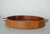 1960s Mid Century Teak and Stainless Steel Salad Serving Bowl by Cobblewood Lundtofte Denmark