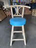 1960s Restored Rattan Bar Stools With Hour Glass Seat Back, Set of 6