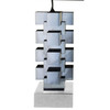 1970s Brutalist Chrome Interlaced Column Sculpture Table Lamp by Curtis Jere 1970s Brutalist Chrome Interlaced Column Sculpture Table Lamp by Curtis Jere