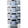 1970s Brutalist Chrome Interlaced Column Sculpture Table Lamp by Curtis Jere 1970s Brutalist Chrome Interlaced Column Sculpture Table Lamp by Curtis Jere