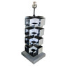1970s Brutalist Chrome Interlaced Column Sculpture Table Lamp by Curtis Jere 1970s Brutalist Chrome Interlaced Column Sculpture Table Lamp by Curtis Jere