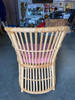 1970s Restored Gabriella Crespi Style Pencil Reed Rattan Armchair