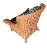 1980s Large "Big Daddy" Woven Wicker Lounge Chair With Matching Ottoman 1980s Large "Big Daddy" Woven Wicker Lounge Chair With Matching Ottoman