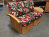 1990s "Hawaii" Rattan Fan Arm Two-Seat Sectional Settee Sofa 1990s "Hawaii" Rattan Fan Arm Two-Seat Sectional Settee Sofa