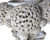 Large Hand-Carved Burmese Dragon Wood Pedestal Planter