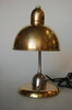 Brass and Chrome Machine Age Bell Shade Reading Desk Lamp