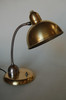 Brass and Chrome Machine Age Bell Shade Reading Desk Lamp