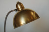 Brass and Chrome Machine Age Bell Shade Reading Desk Lamp